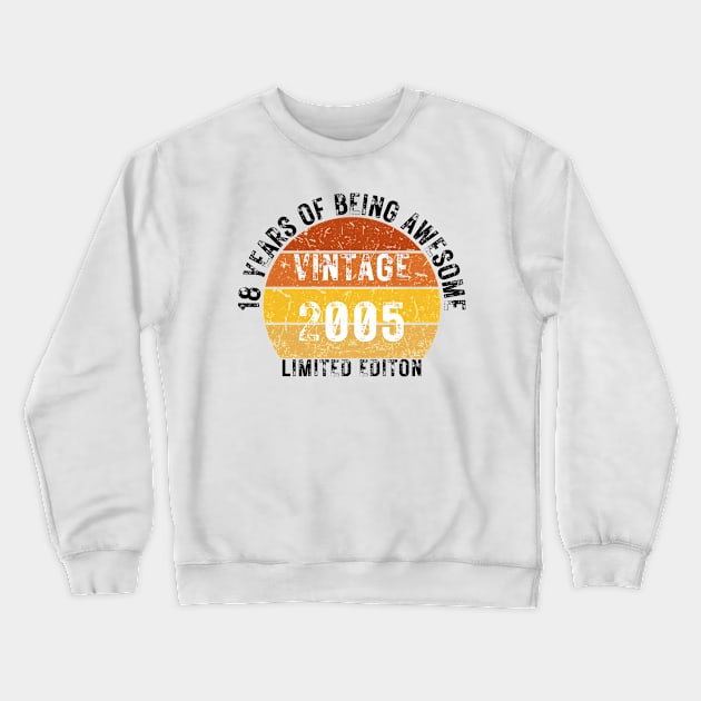 18 years of being awesome limited editon 2005 Crewneck Sweatshirt by HandrisKarwa